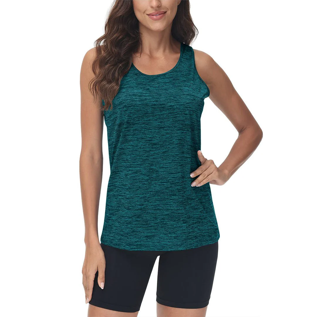 Women's Lightweight Athletic Yoga Crewneck Tank Tops