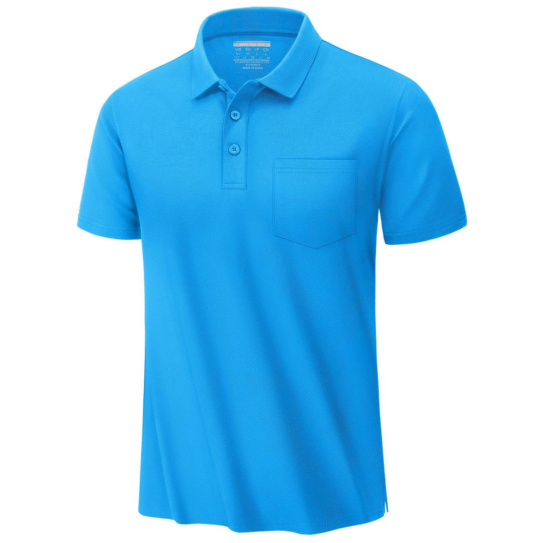 Men's Moisture Wicking Golf Polo Shirts with Pocket