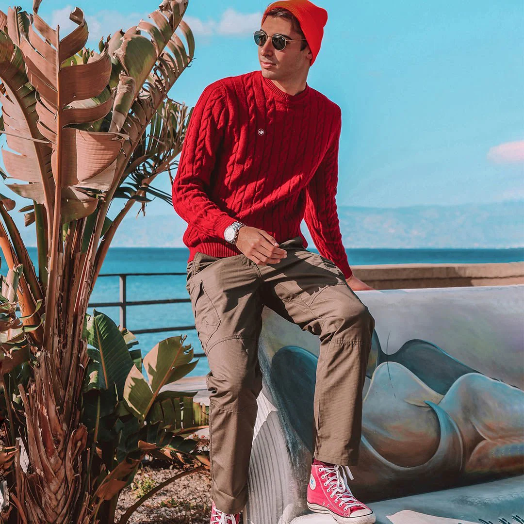 Men's 9 Pockets Ripstop Water Repellent Tactical Pants