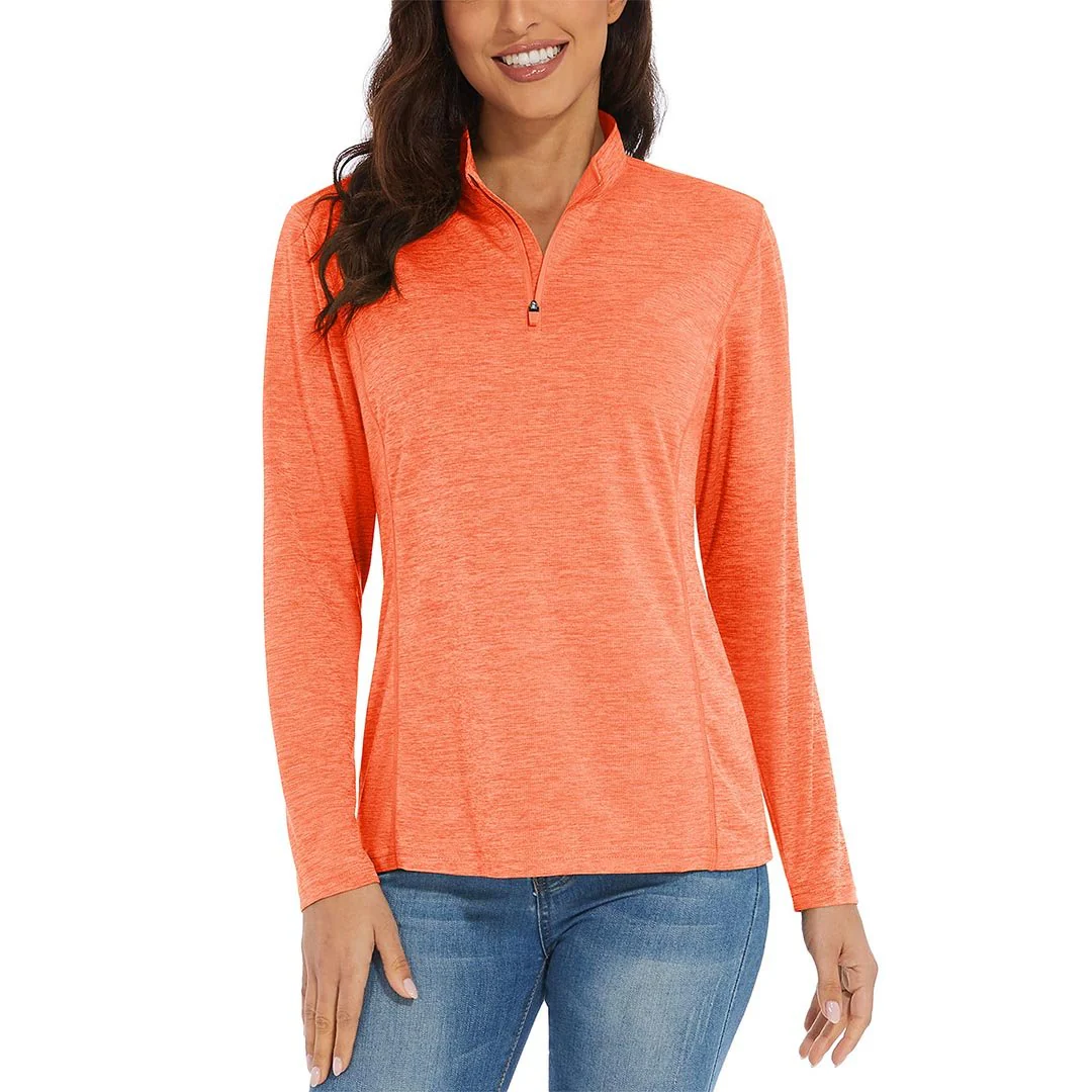Women's UPF 50+ 1/4 Zip Quick Dry Hiking Shirts