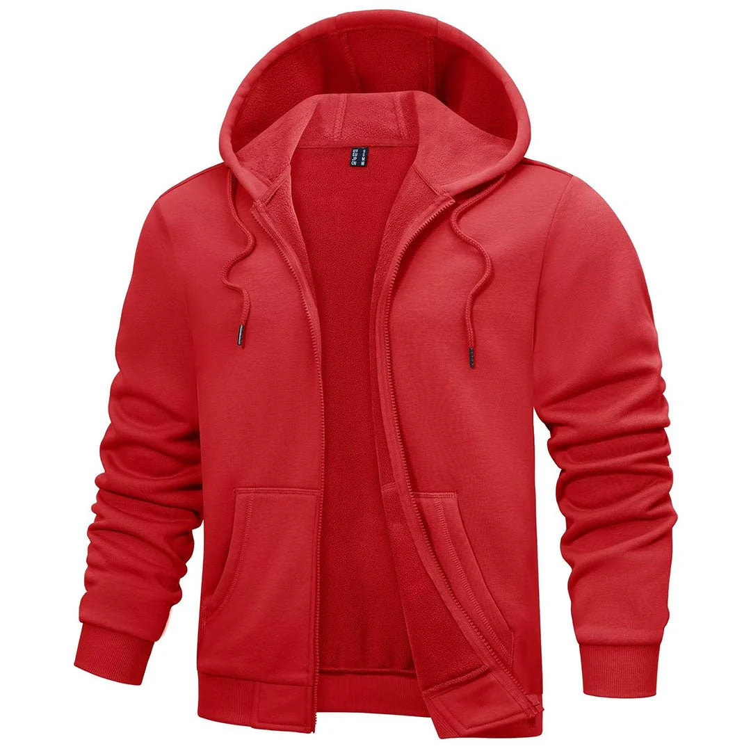 Men's Full Zip-Up Casual Active Hoodie
