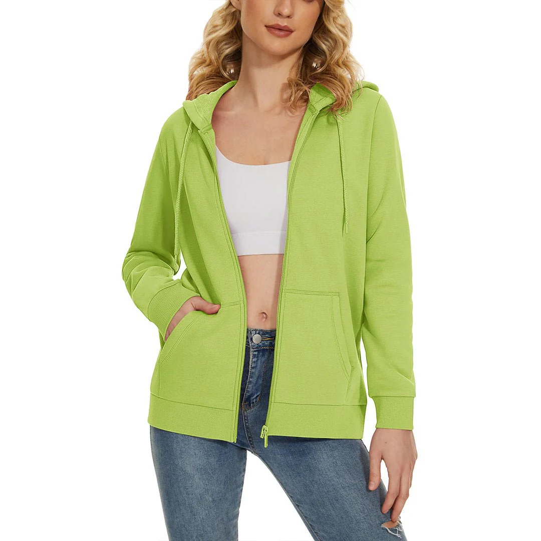 Women's Casual Lightweight  Fleece Hoodies Sportswear Jacket