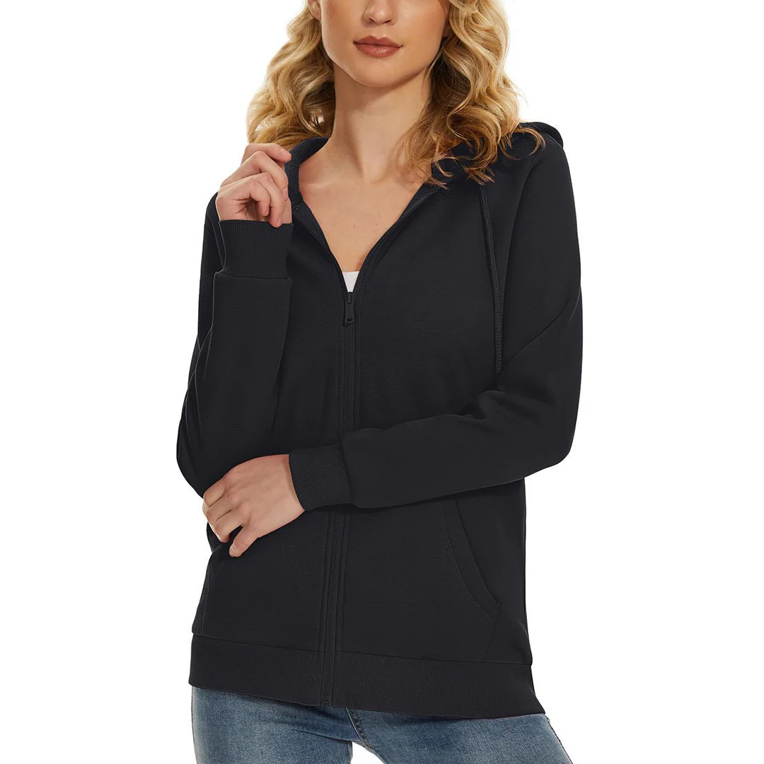 Women's Casual Lightweight  Fleece Hoodies Sportswear Jacket