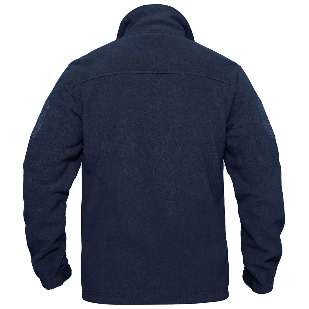 Men's Tactical Fleece Jackets Full Zip Coat with Multi Pockets
