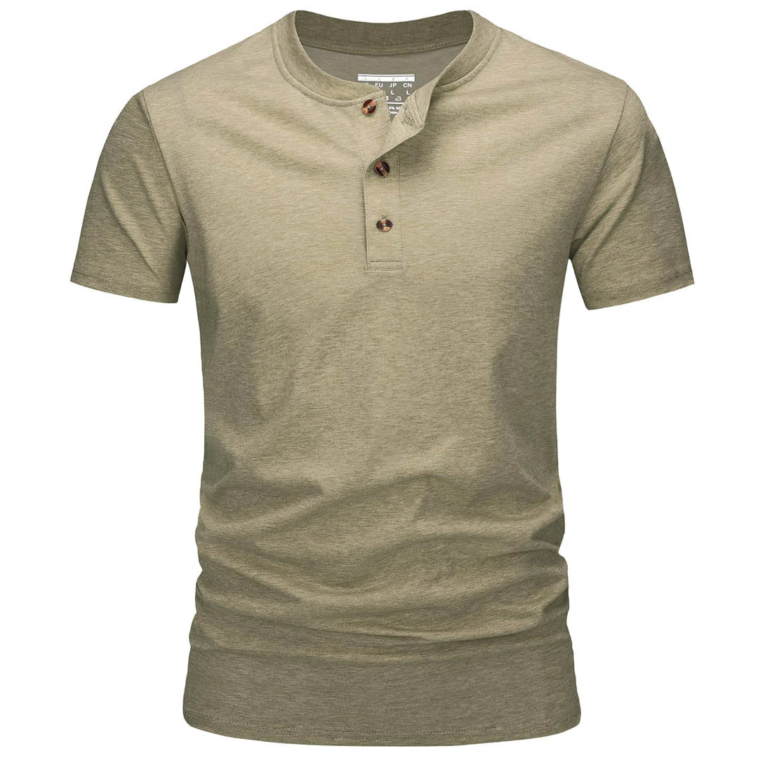 Men's Casual Cotton Henley Shirts