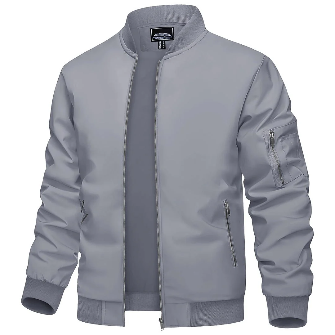 Men's Bomber Zip Pockets Outdoor Sport Jackets