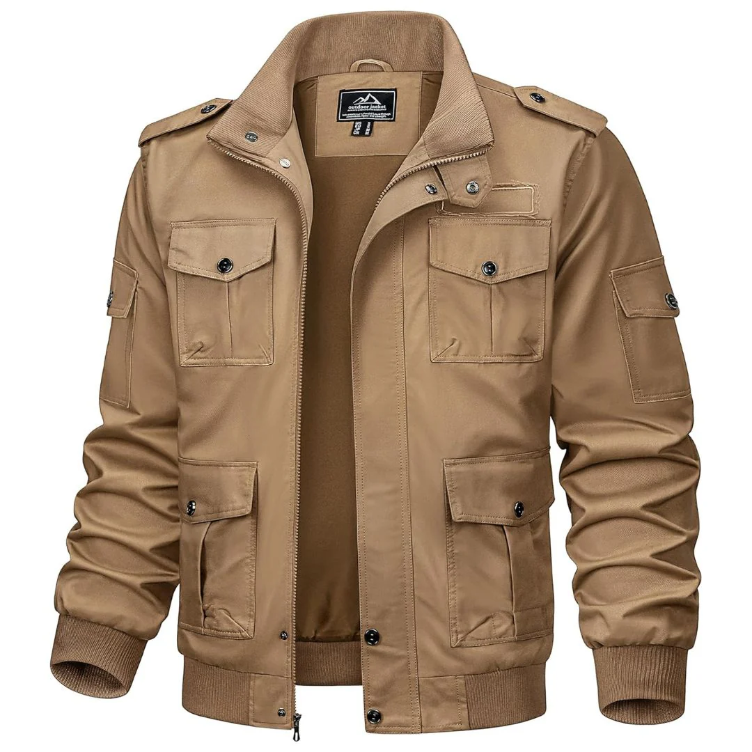 Men's Cargo Jackets Military Jackets with Multi Pockets