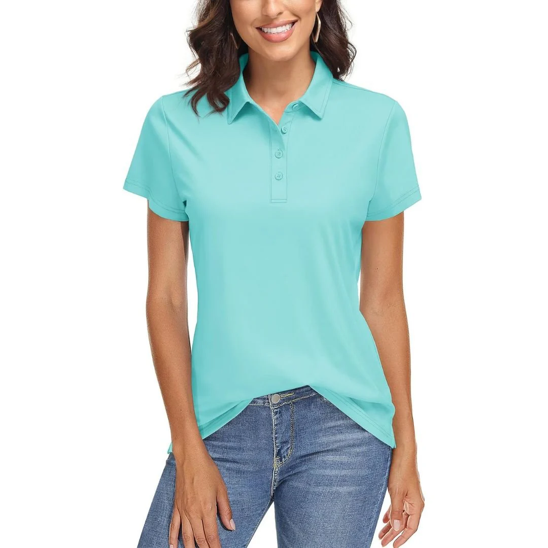 Women's UPF 50+ Sun Protection Golf Quick-Dry Polo Shirts