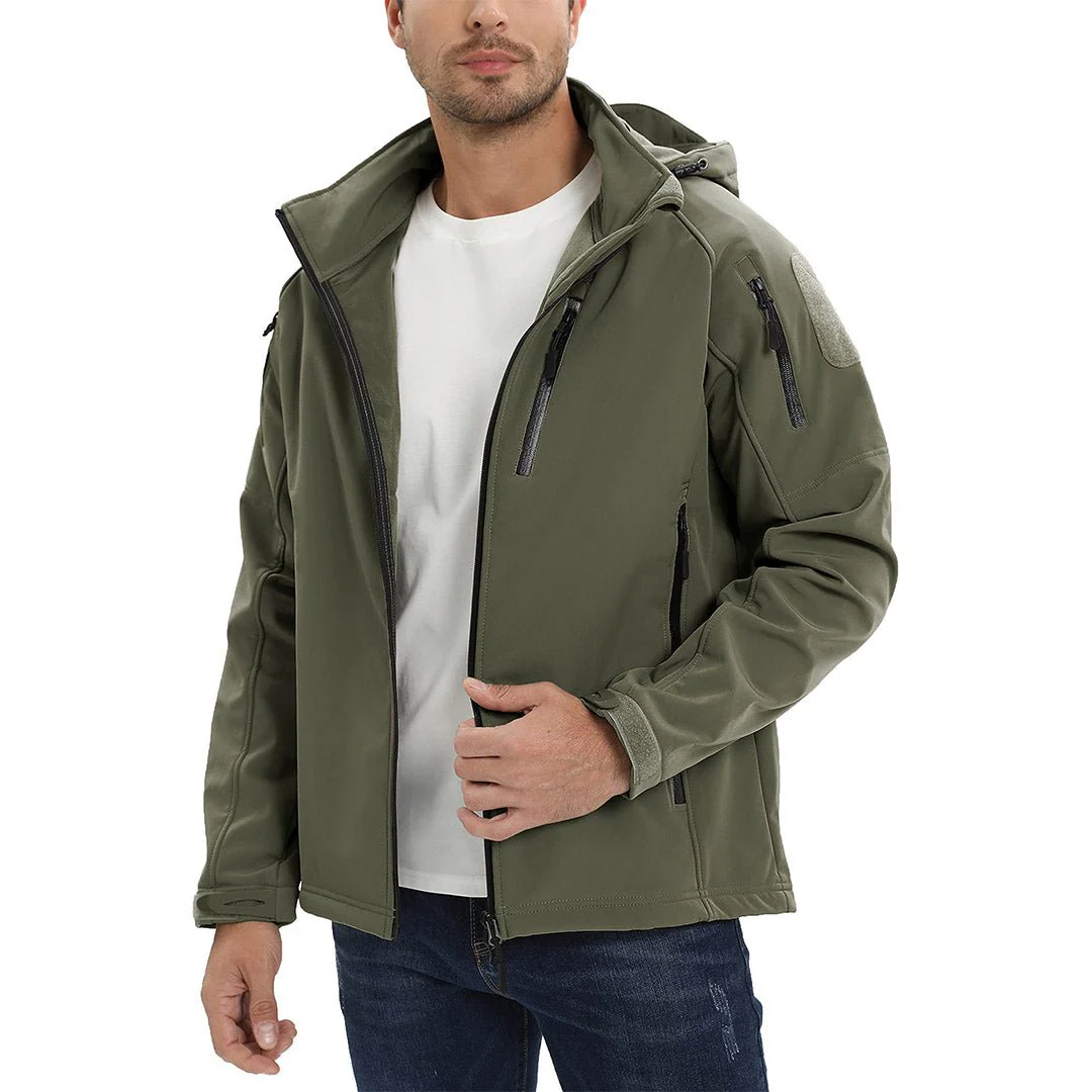 Men's Jacket Water Resistant Windproof Tactical Winter Zip Up