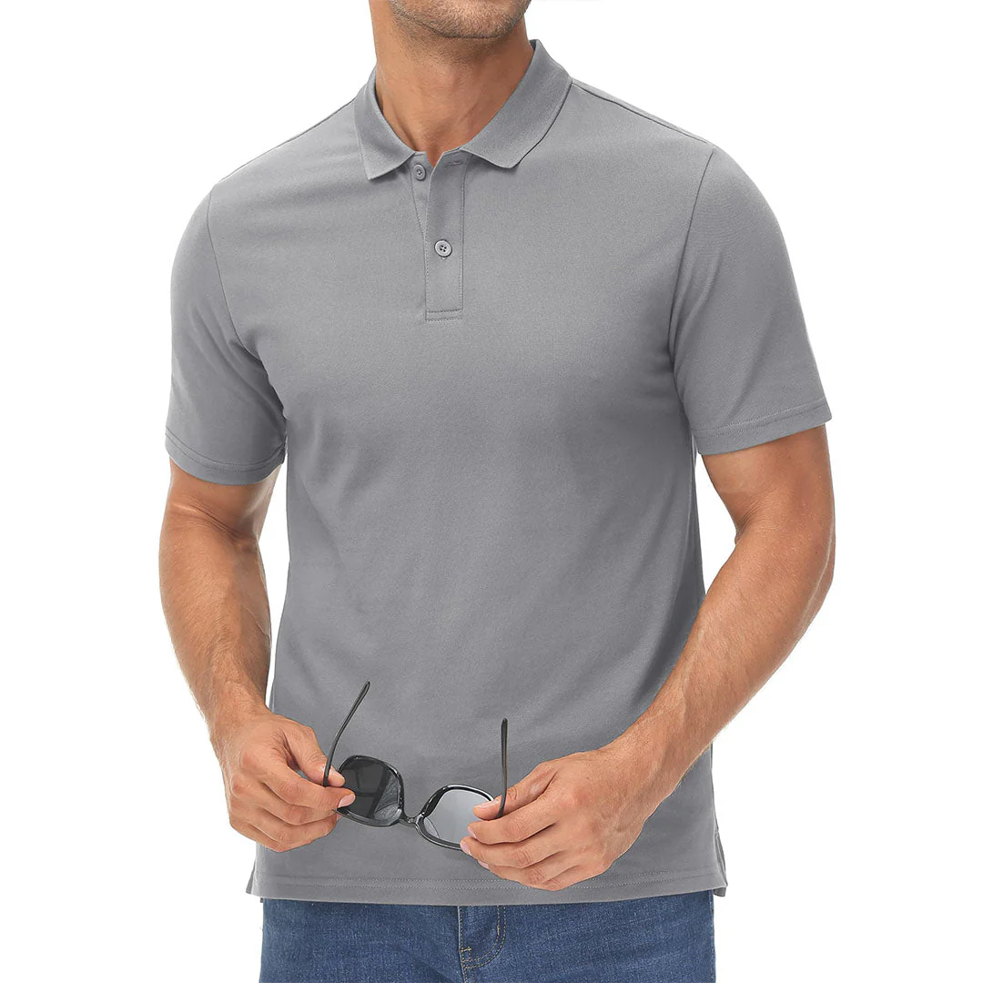 Men's Cooling Summer Casual Pique Polo T-shirts