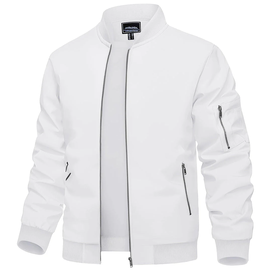 Men's Bomber Zip Pockets Outdoor Sport Jackets