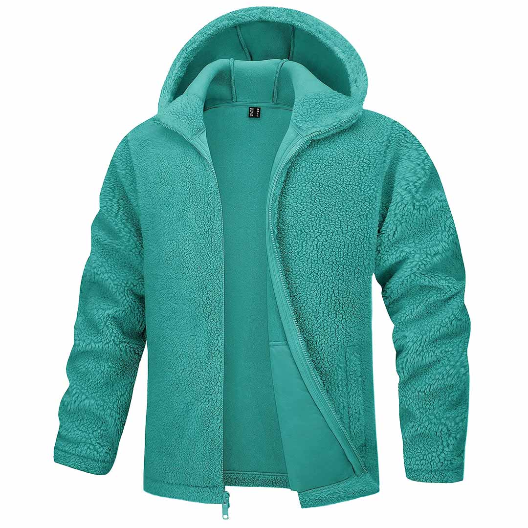 Men's Fleece Hoodies Sherpa Jackets Winter Thermal Coats
