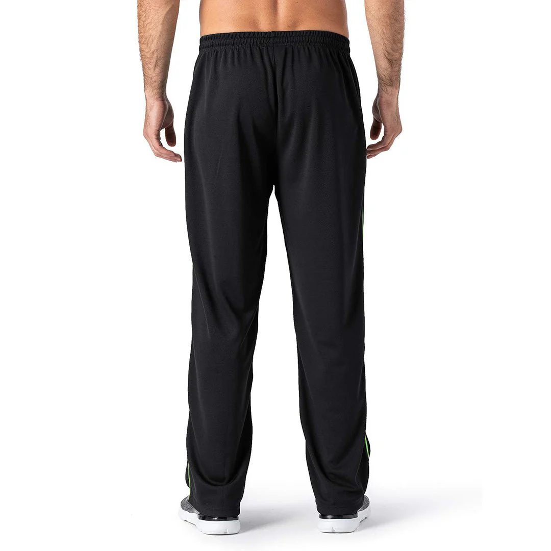 Men's Casual Open Bottom Mesh Sweatpants with Pockets
