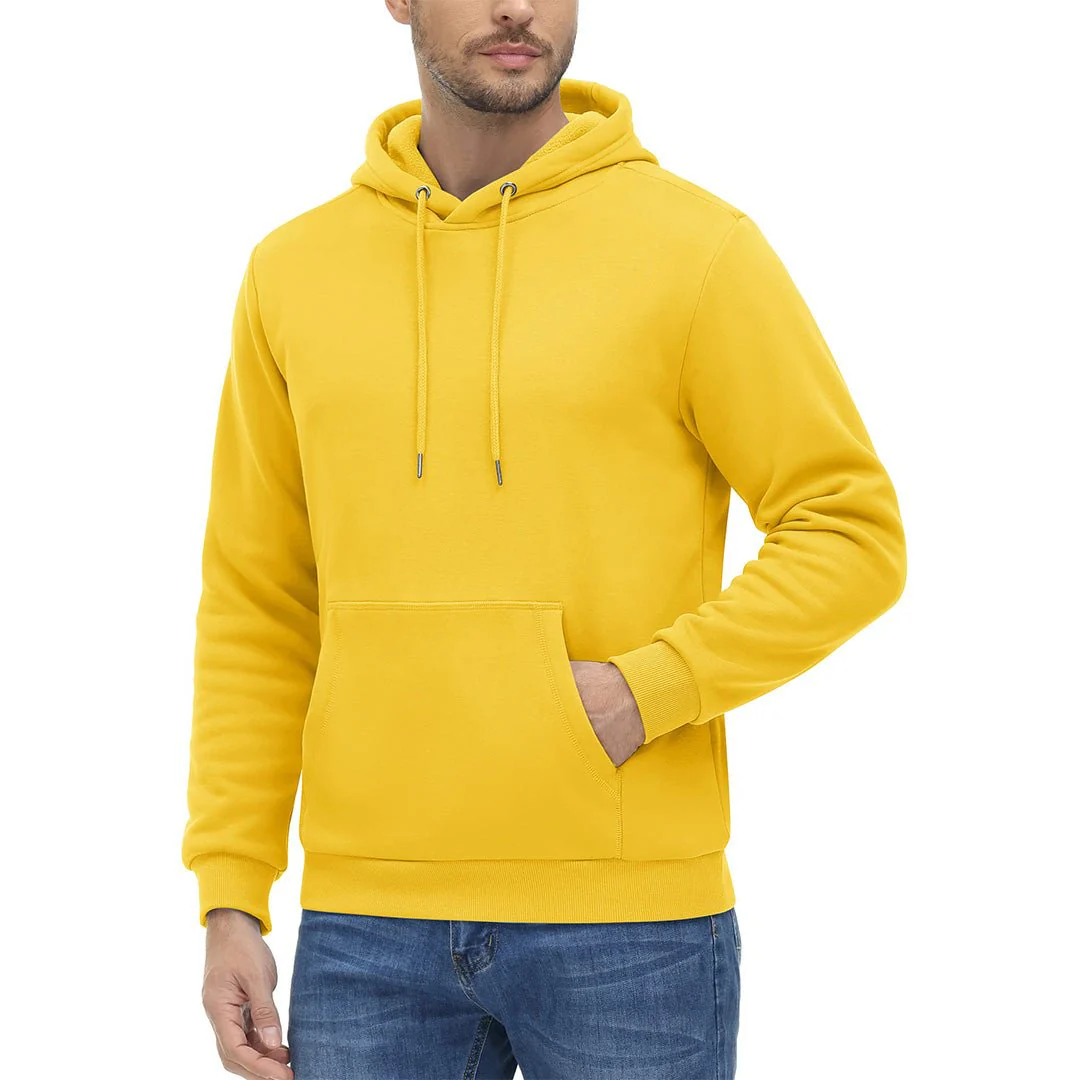 Men's Pullover Fleece Zip Up Hoodie Cotton Casual Lightweight Sweatshirt