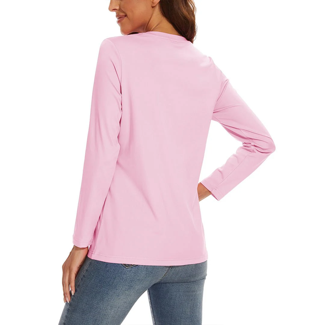 Women's UPF 80+ Quick Dry Crew Neck Long Sleeve T-Shirts