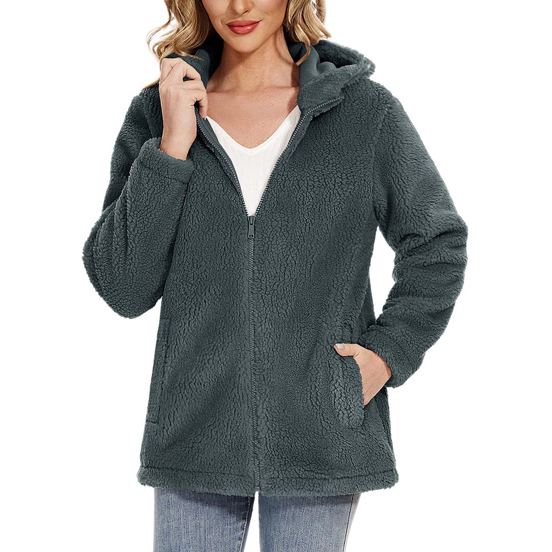 Women's Fuzzy Sherpa Fleece Fluffy Jackets