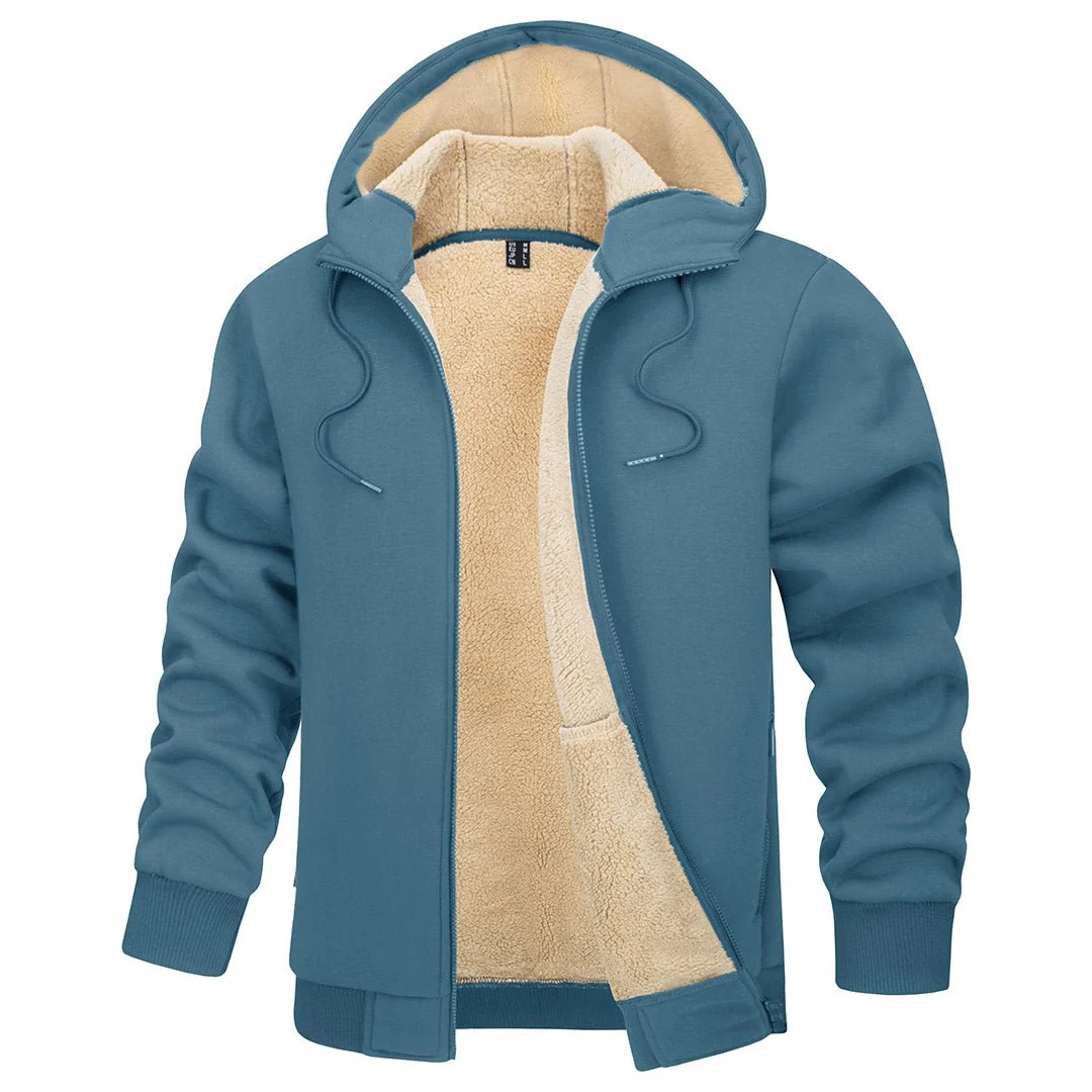 Men's Fleece Hoodie Jacket Windproof Winter Coats