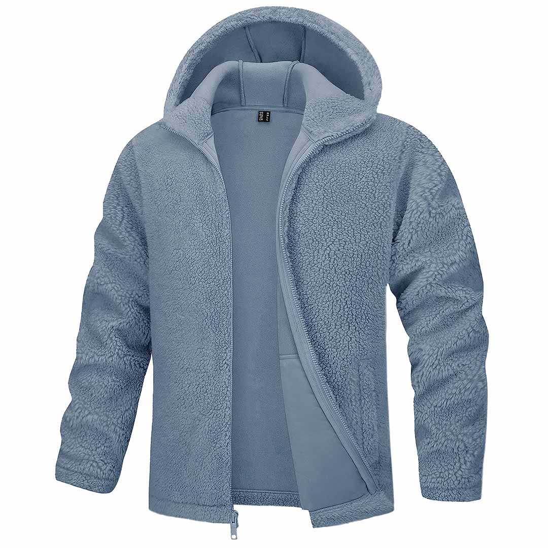 Men's Fleece Hoodies Sherpa Jackets Winter Thermal Coats