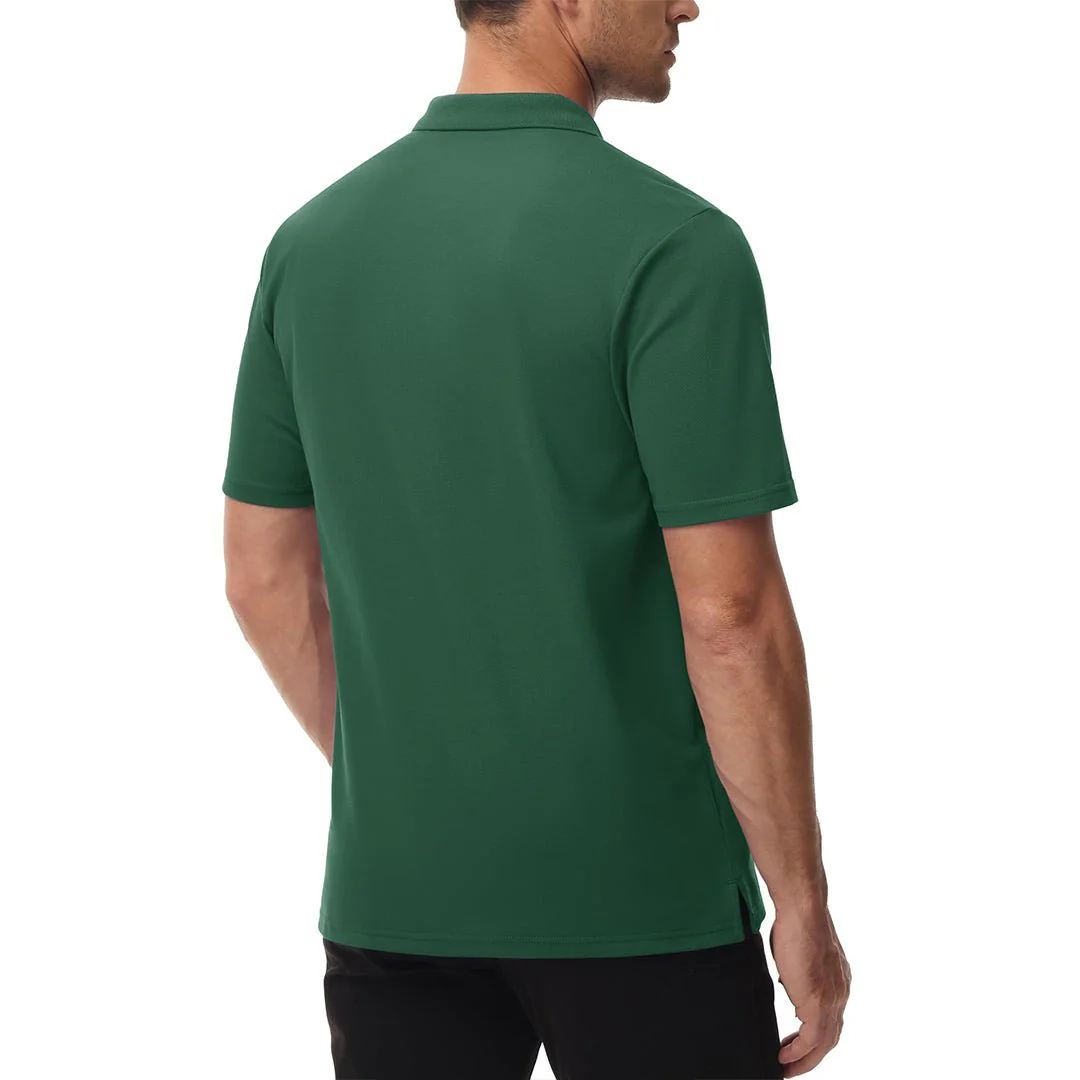 Men's Moisture Wicking Golf Polo Shirts with Pocket