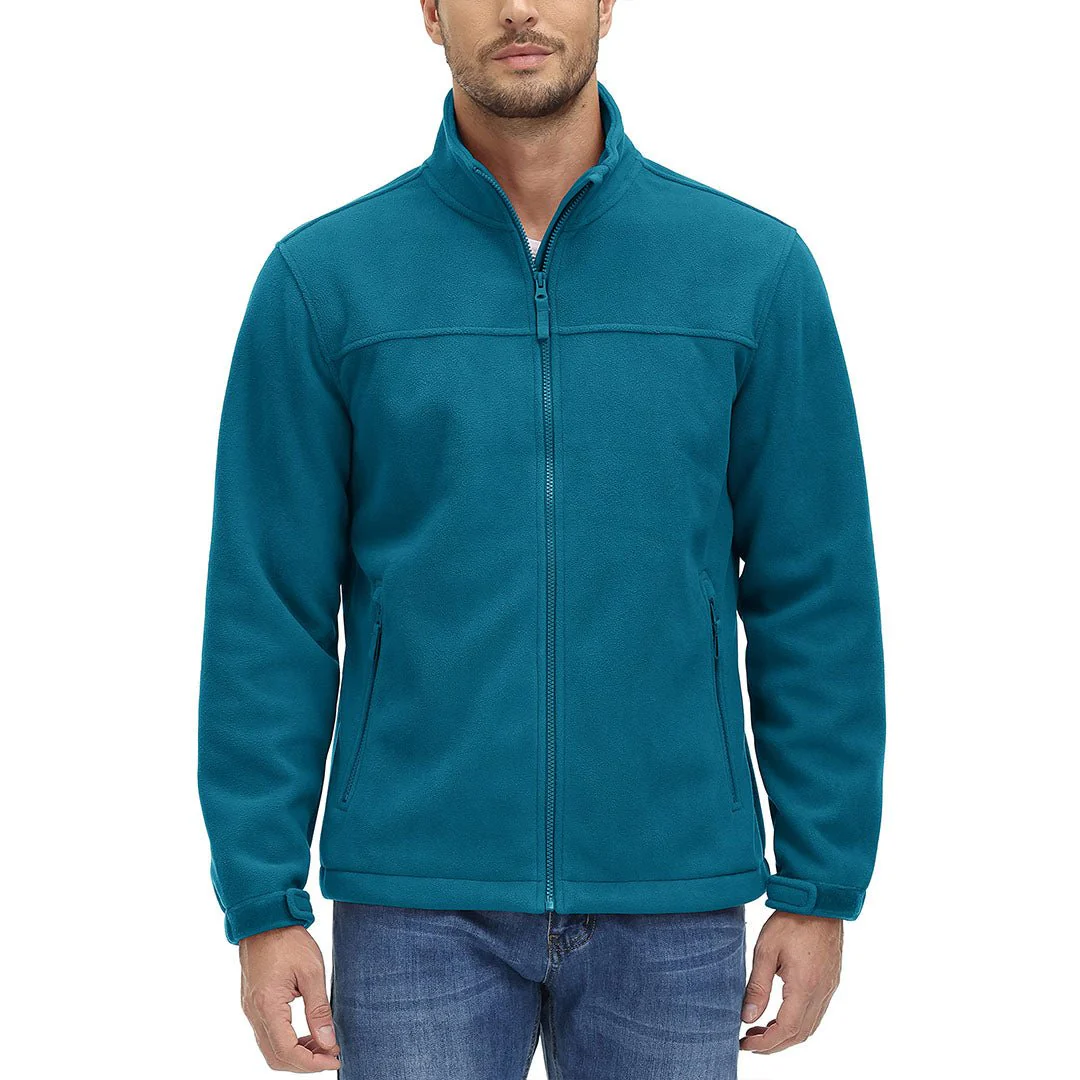 Men's Lightweight Full Zip Casual Fleece Jacket