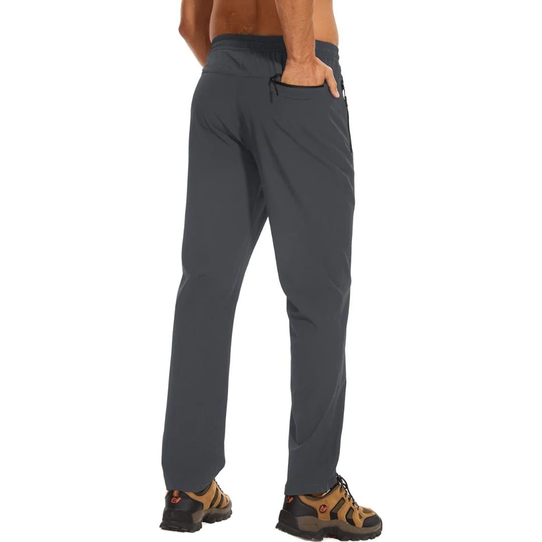 Mens Casual Pants Lightweight Quick Dry Water Resistant Joggers with Pockets