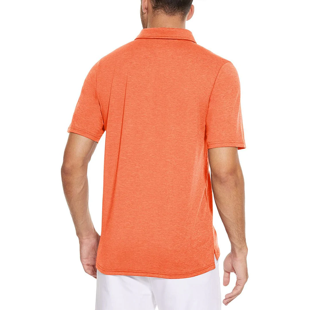 Men's Casual Polo Golf Shirts Quick Dry 3 Buttons