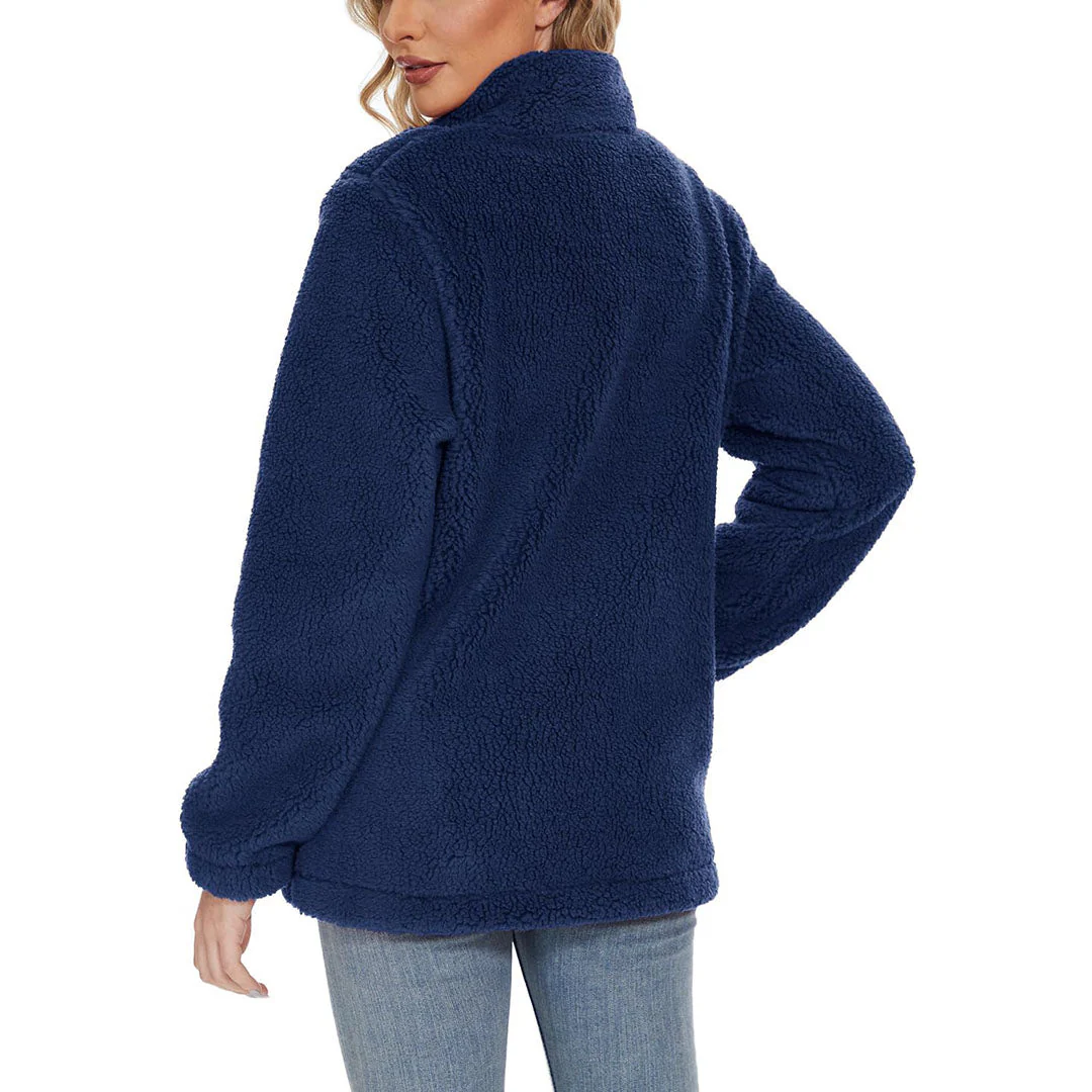 Women's Sherpa Fleece Full Zip Fuzzy Jackets