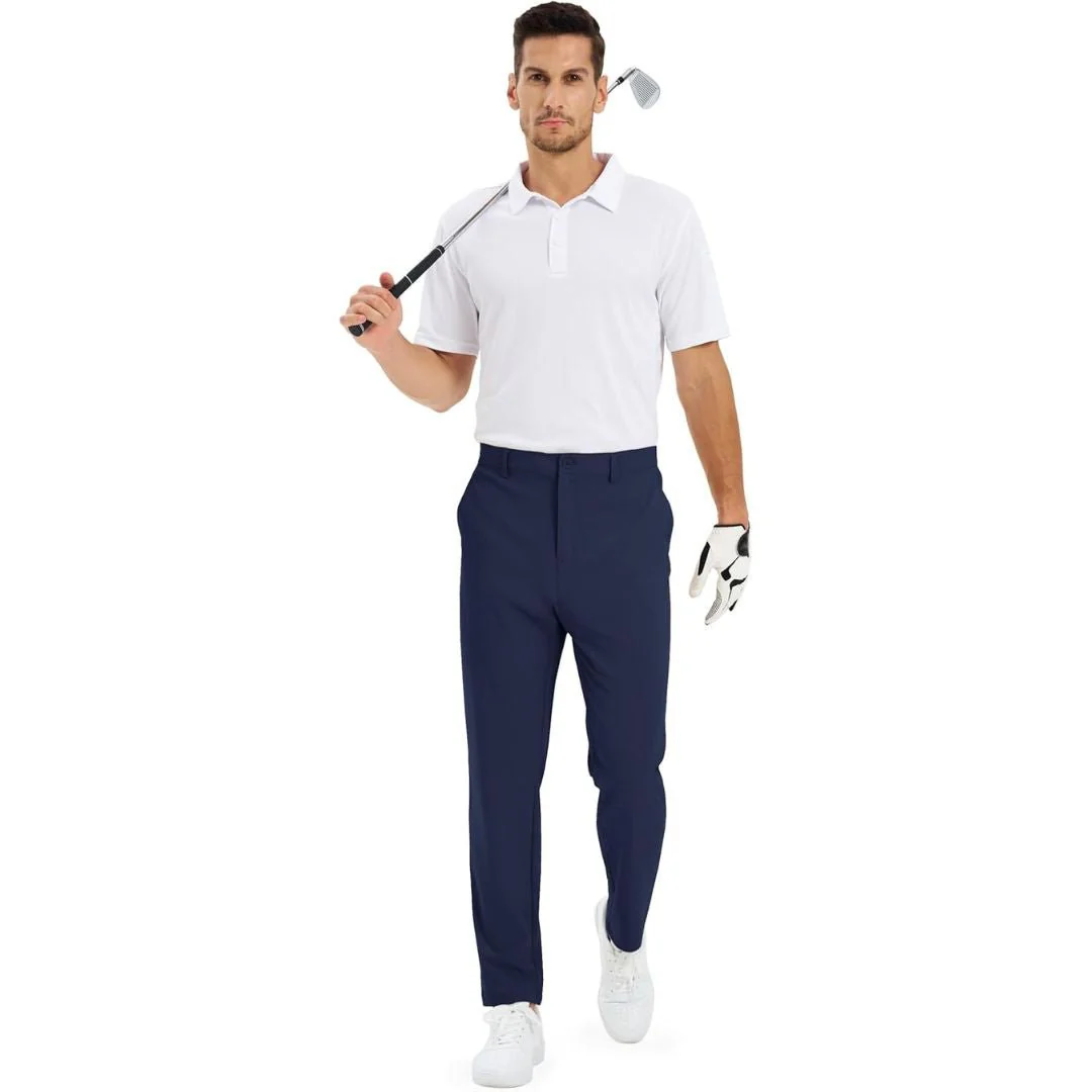 Men's Stretch Golf Pants Lightweight Classic Fit