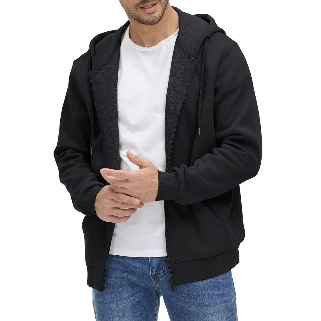 Men's Full Zip-Up Casual Active Hoodie