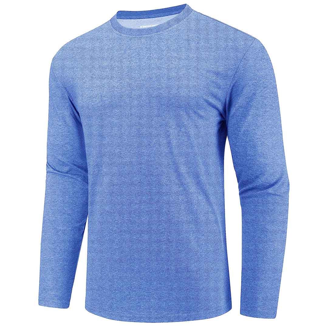 Men's Cotton Solid Color Classic Casual Long Sleeve T-shirt