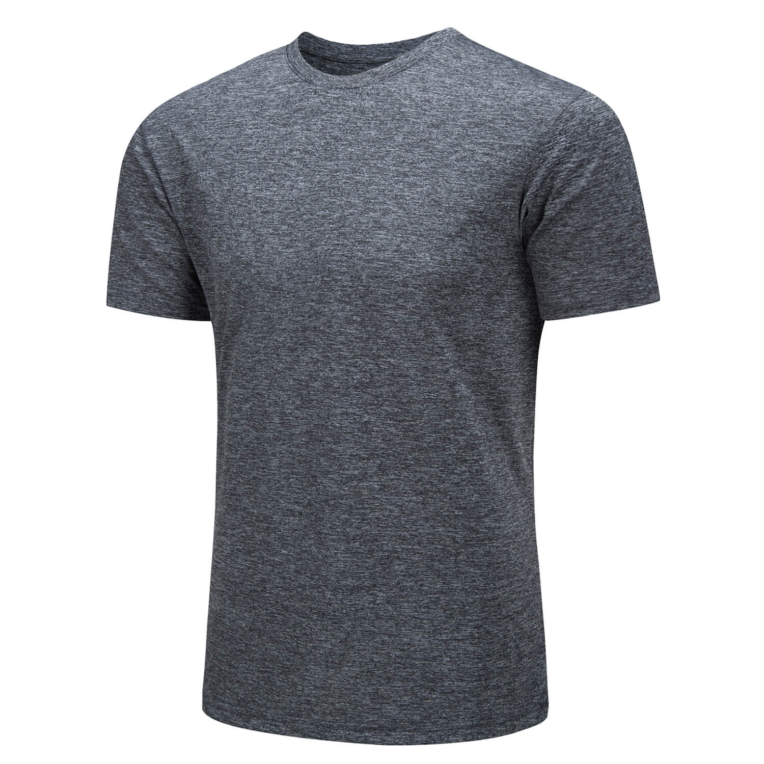 Men's Quick-Dry Solid Round Neck T-shirt