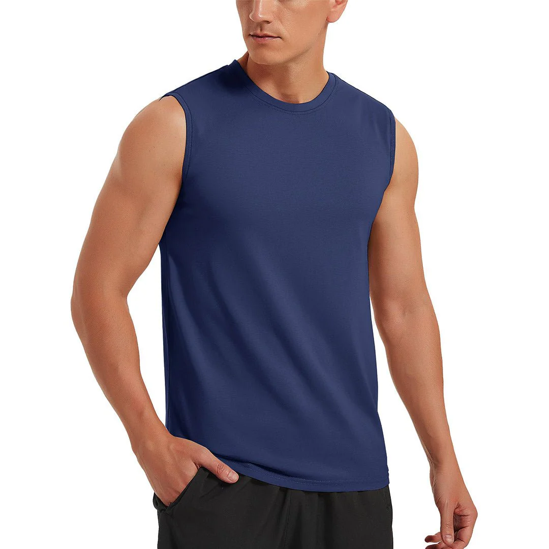 Men's Bodybuilding Tank Tops Cotton Workout T-Shirts