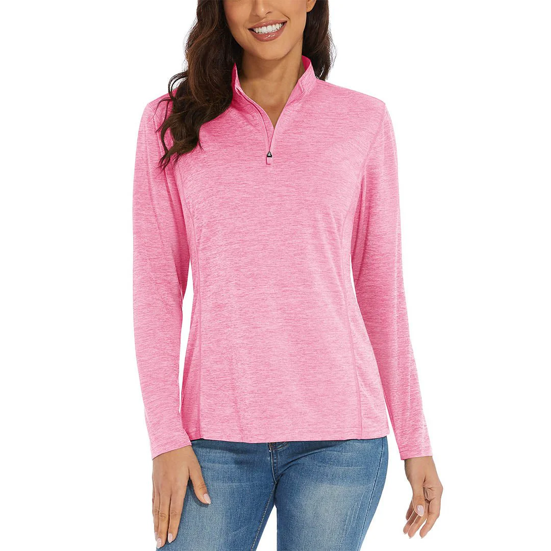Women's UPF 50+ 1/4 Zip Quick Dry Hiking Shirts