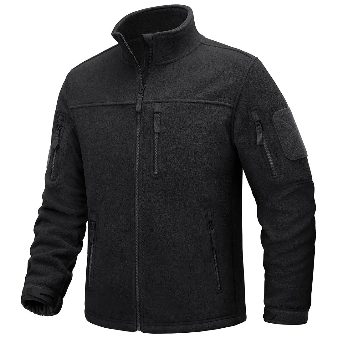 Men's Tactical Fleece Jackets Full Zip Coat with Multi Pockets