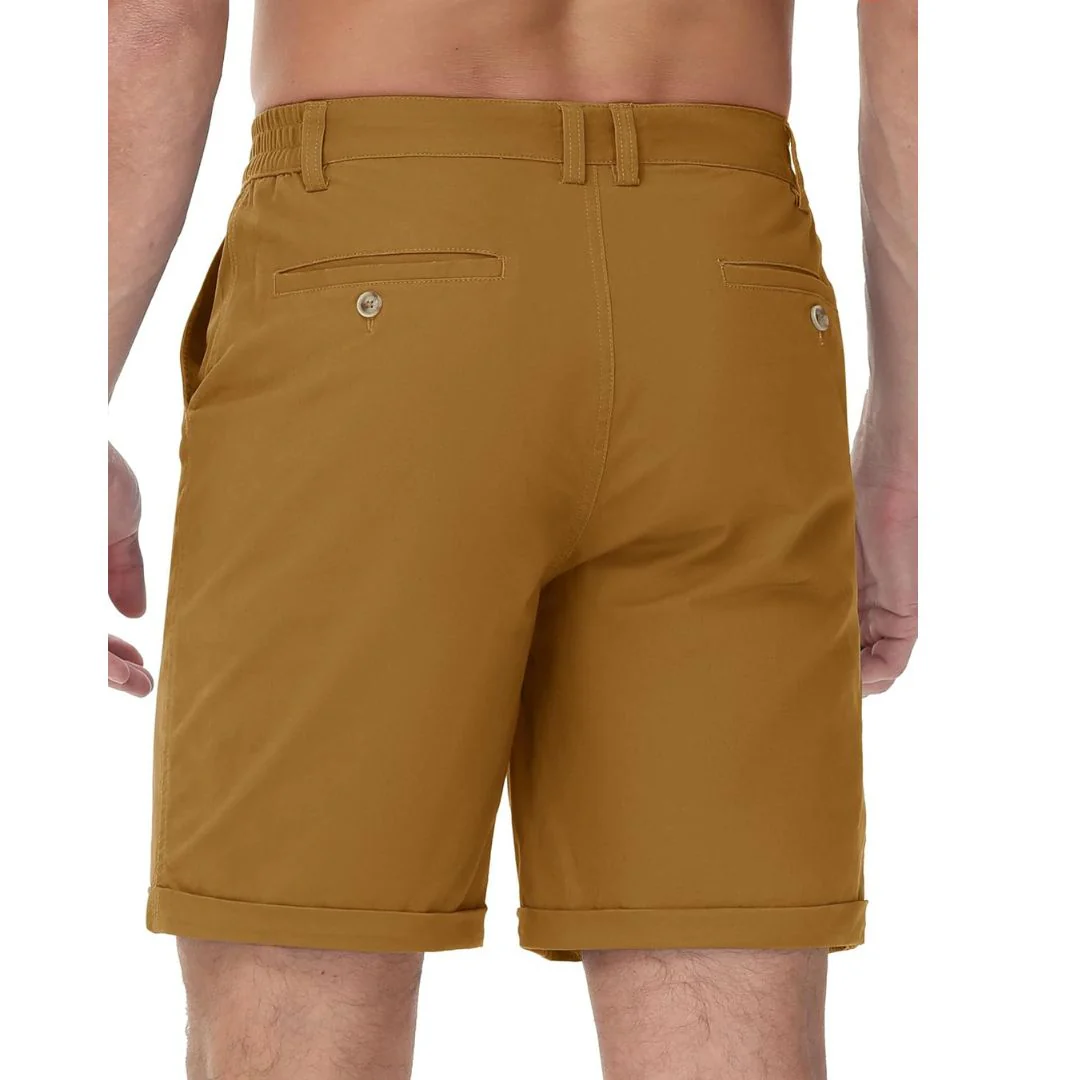 Men's Classic Stretch Chino Shorts with Pockets