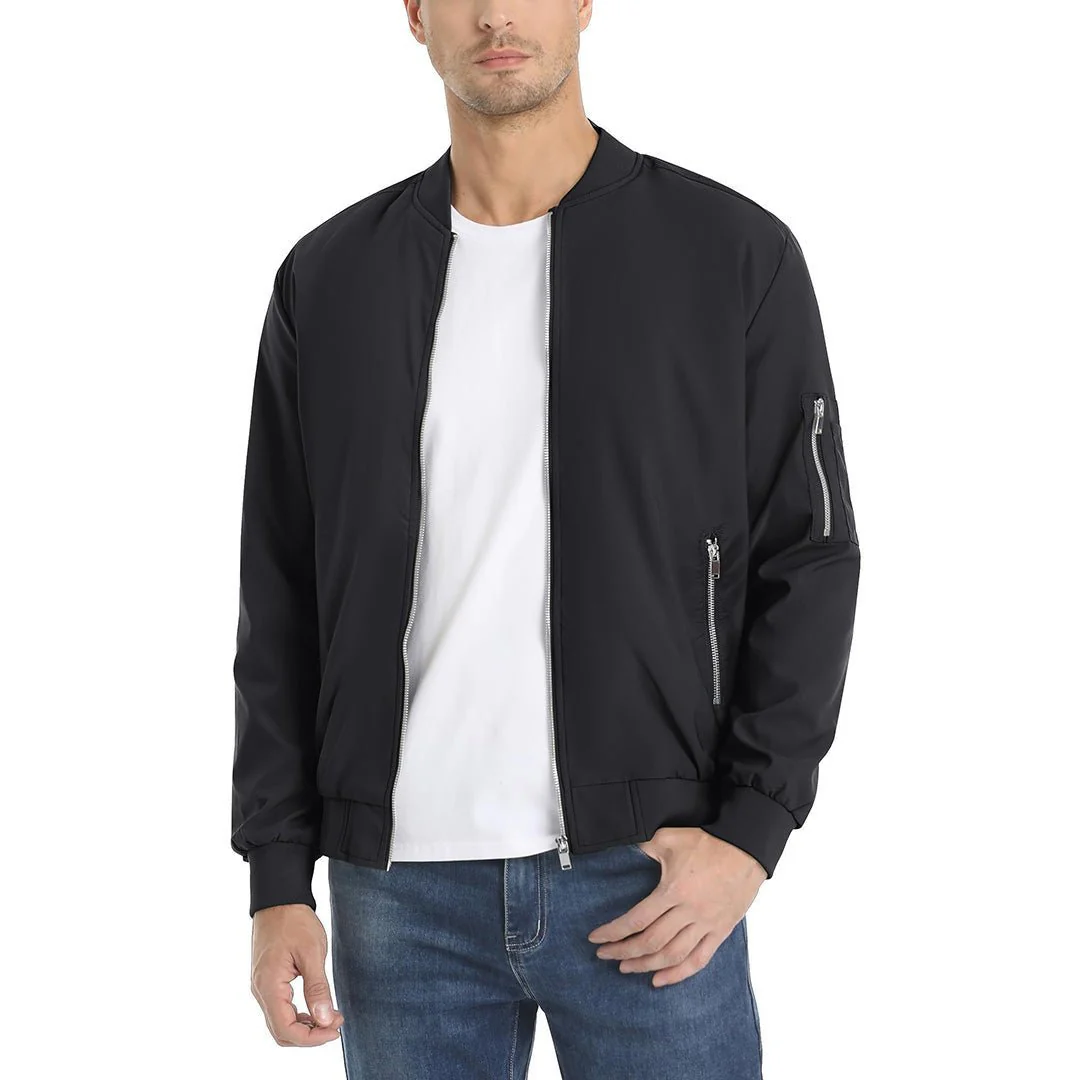 Men's Bomber Zip Pockets Outdoor Sport Jackets