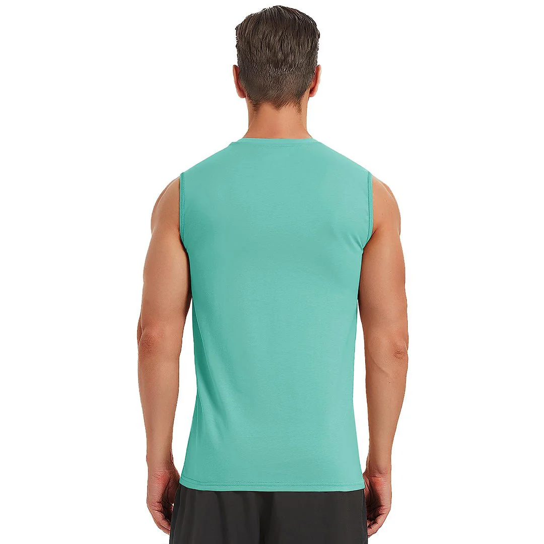 Men's Bodybuilding Tank Tops Cotton Workout T-Shirts