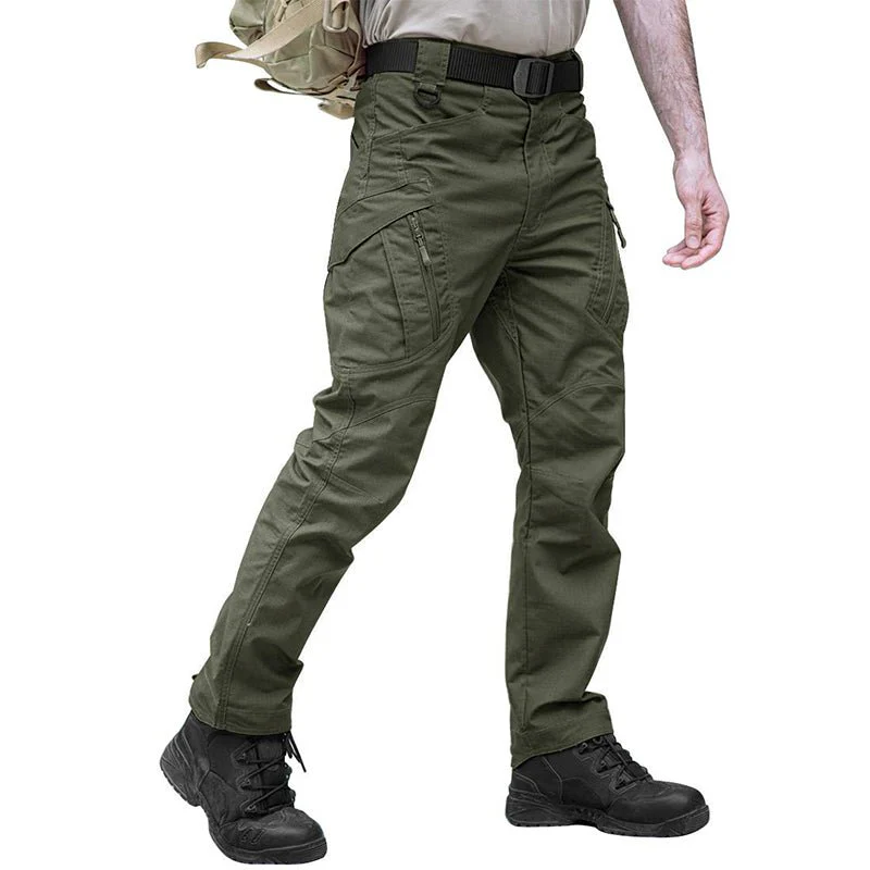 Men's Tactical Cargo Hiking Pants 9 Pockets Water Resistant