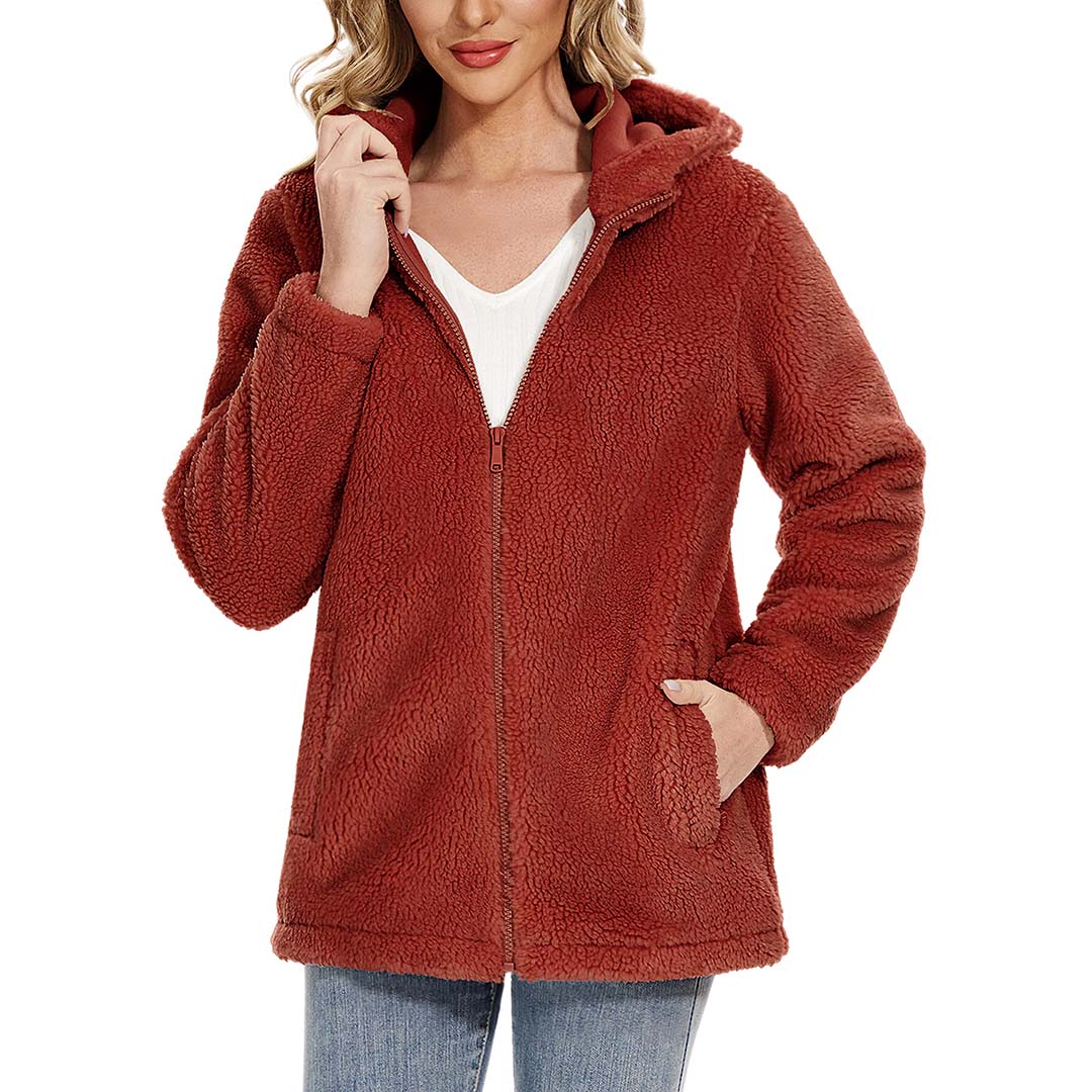 Women's Fuzzy Sherpa Fleece Fluffy Jackets