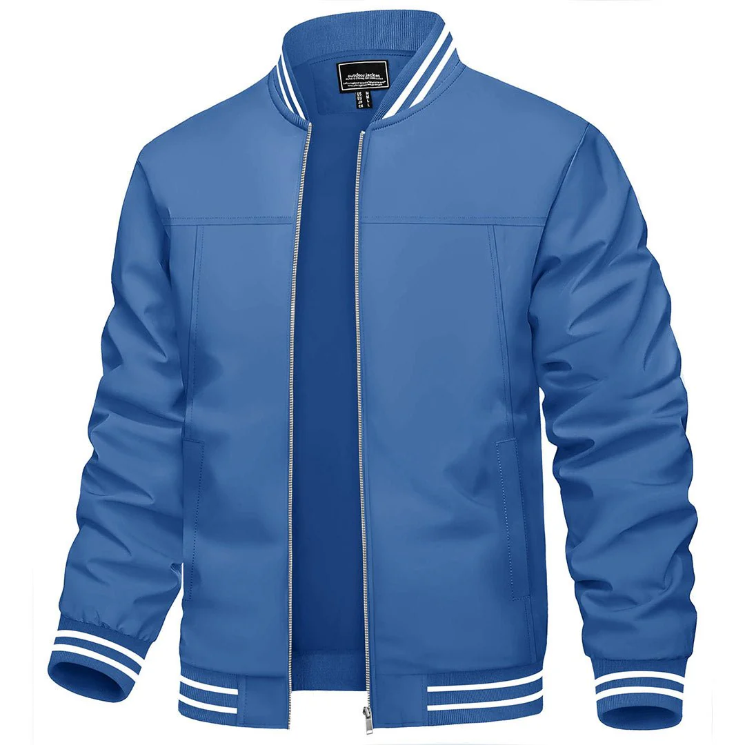 Men's Lightweight Windbreaker Full-Zip Bomber Jackets