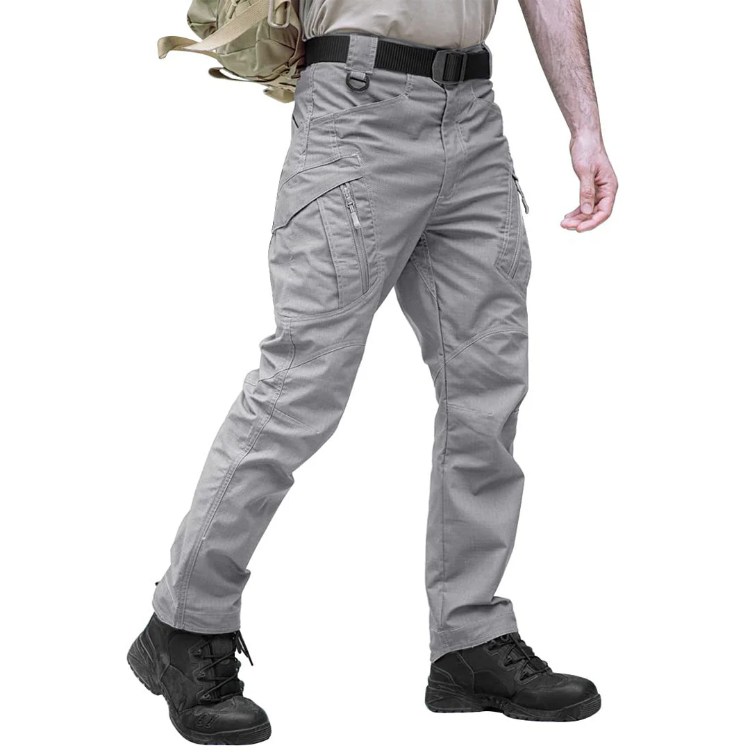 Men's Tactical Cargo Hiking Pants 9 Pockets Water Resistant