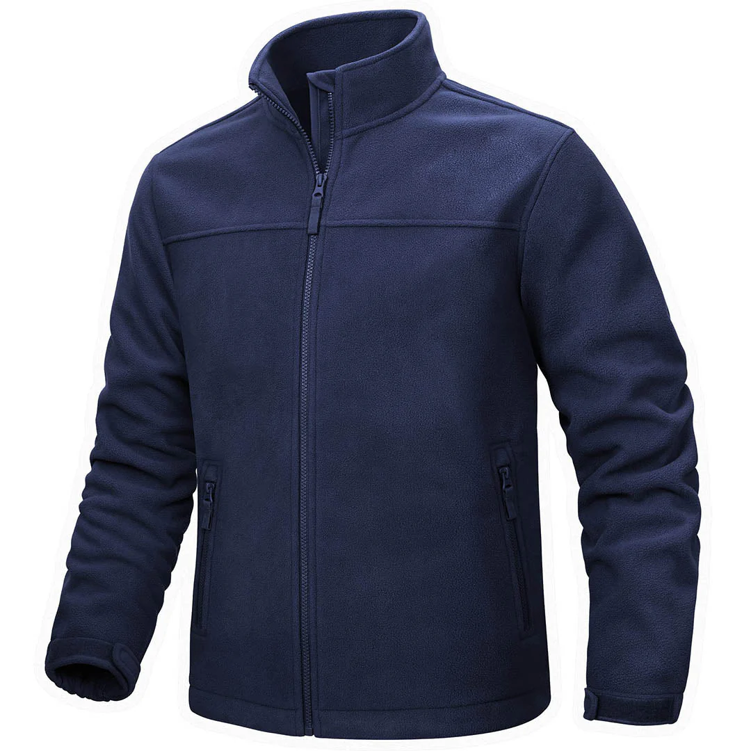 Men's Lightweight Full Zip Casual Fleece Jacket