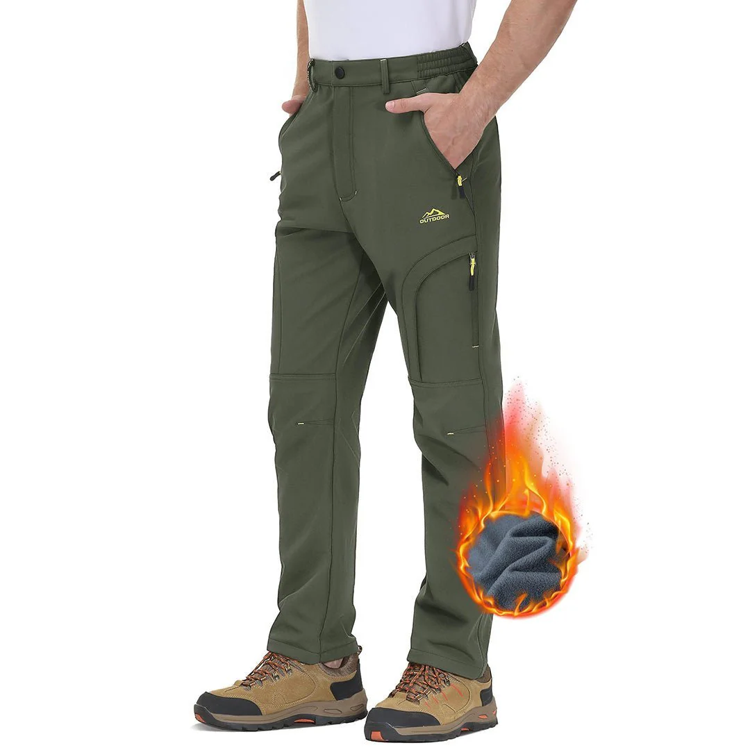 Men's Hiking Water Resistant Reinforced Knees Winter Pants