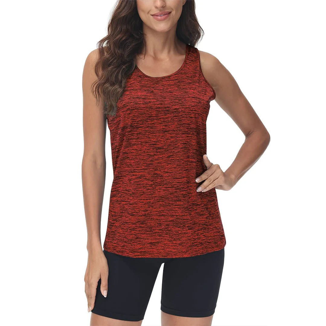 Women's Lightweight Athletic Yoga Crewneck Tank Tops