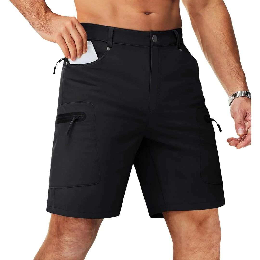 Men's Hiking Cargo Shorts with Zipper Pockets