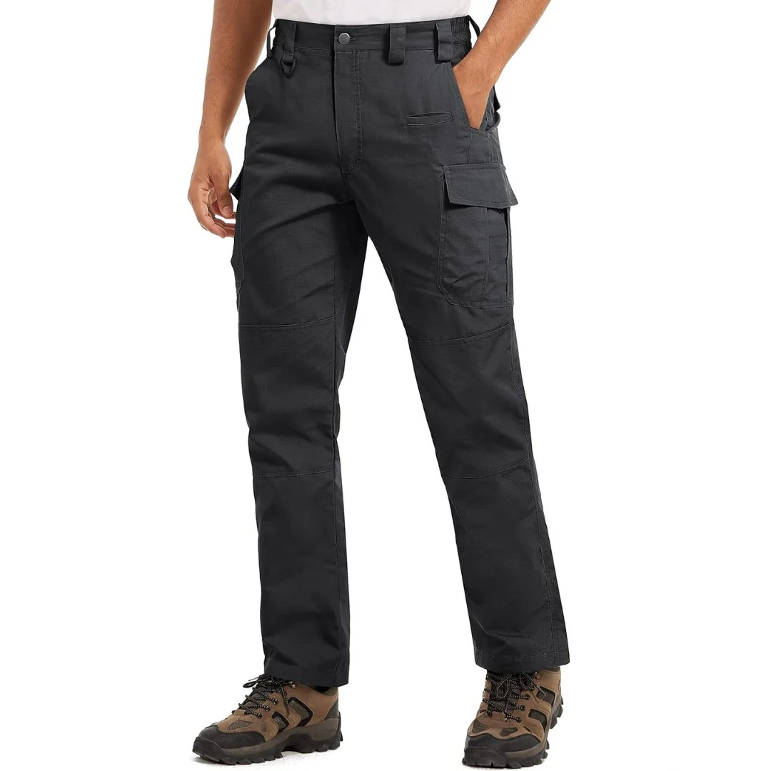 Men's 9 Pockets Ripstop Water Repellent Tactical Pants
