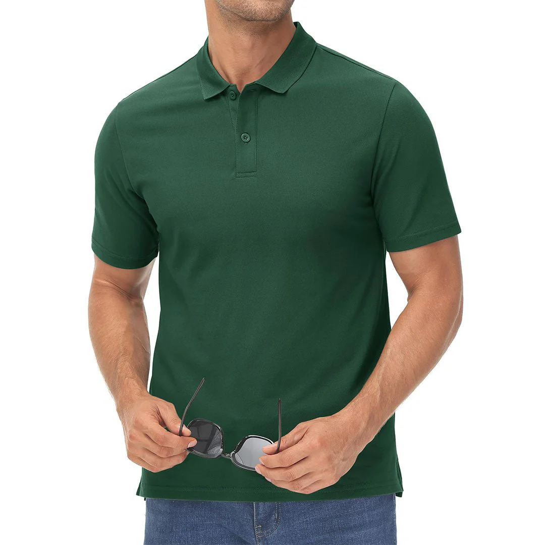 Men's Cooling Summer Casual Pique Polo T-shirts