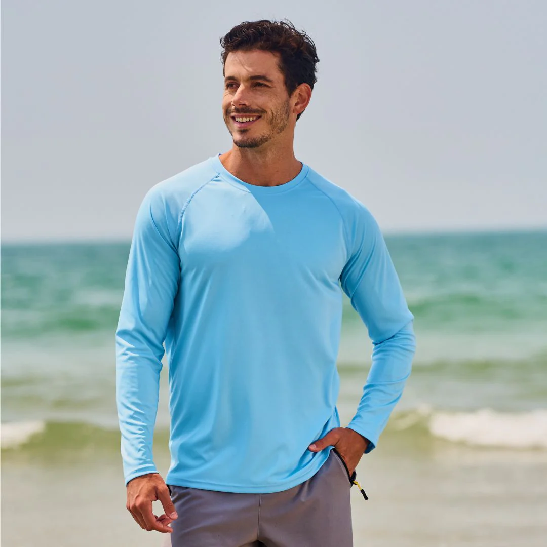 Men's UPF 50+ Long Sleeve Quick Dry Sun Protection Shirt