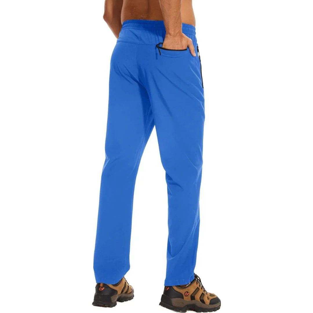 Mens Casual Pants Lightweight Quick Dry Water Resistant Joggers with Pockets