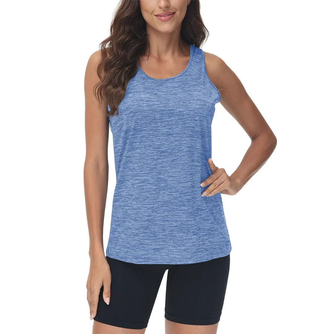 Women's Lightweight Athletic Yoga Crewneck Tank Tops